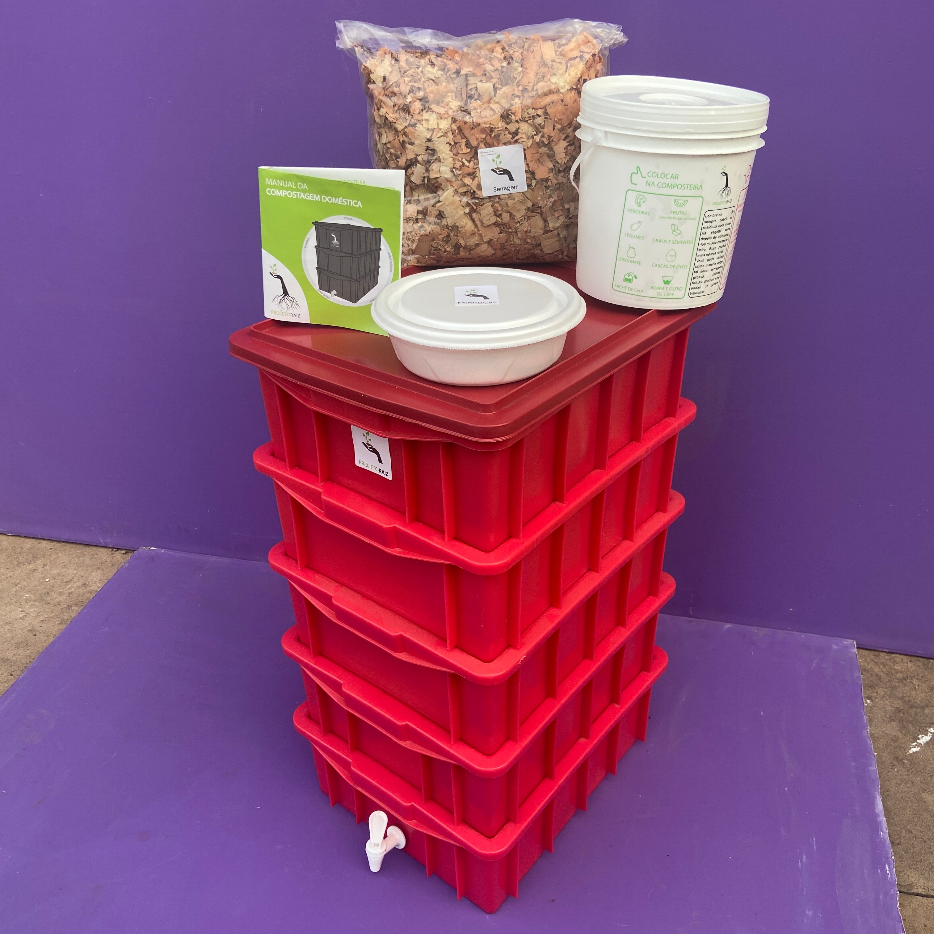 Kit de Compostagem Médio Plus