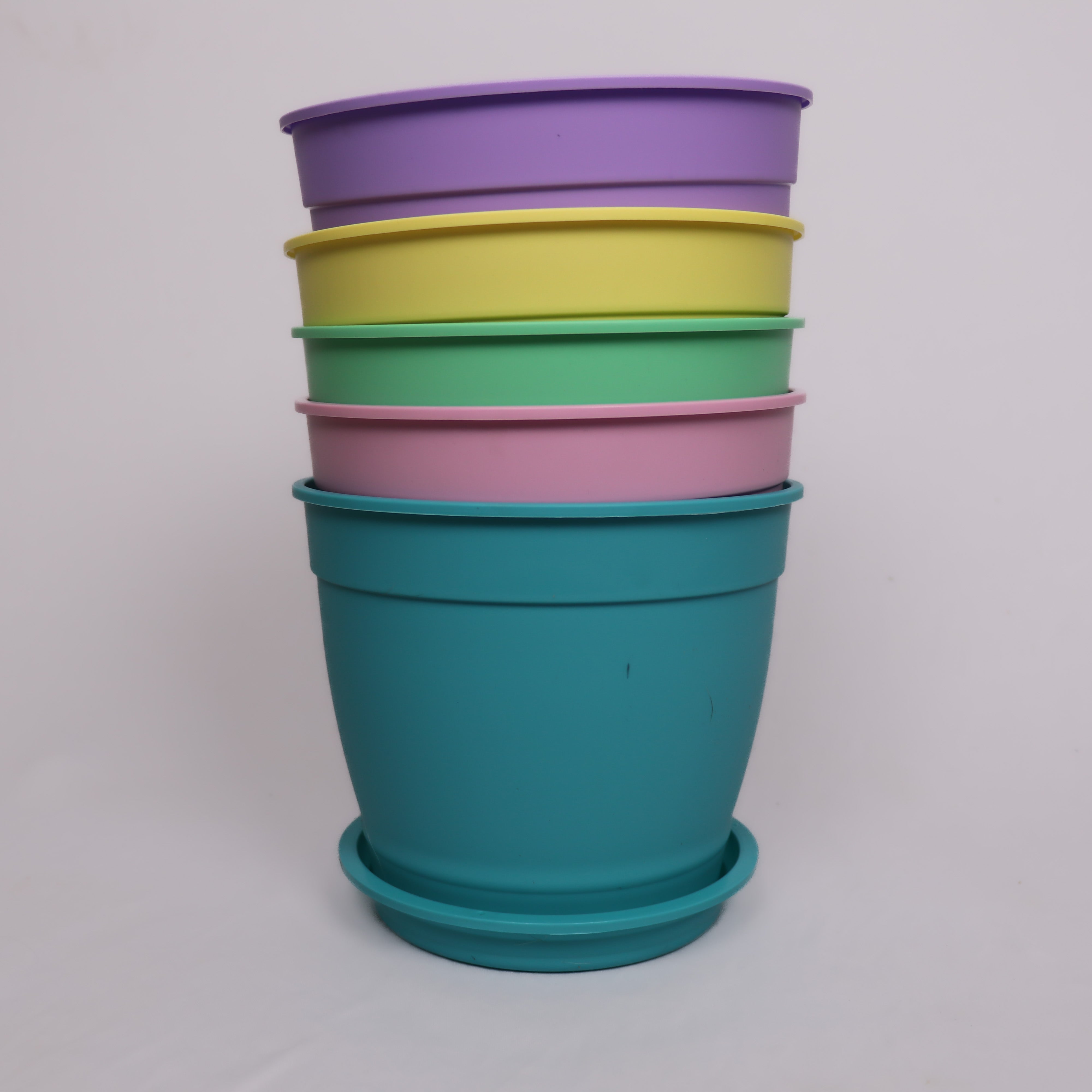 Vaso Redondo N2,5 (12x12)cm com Prato - Coloridos